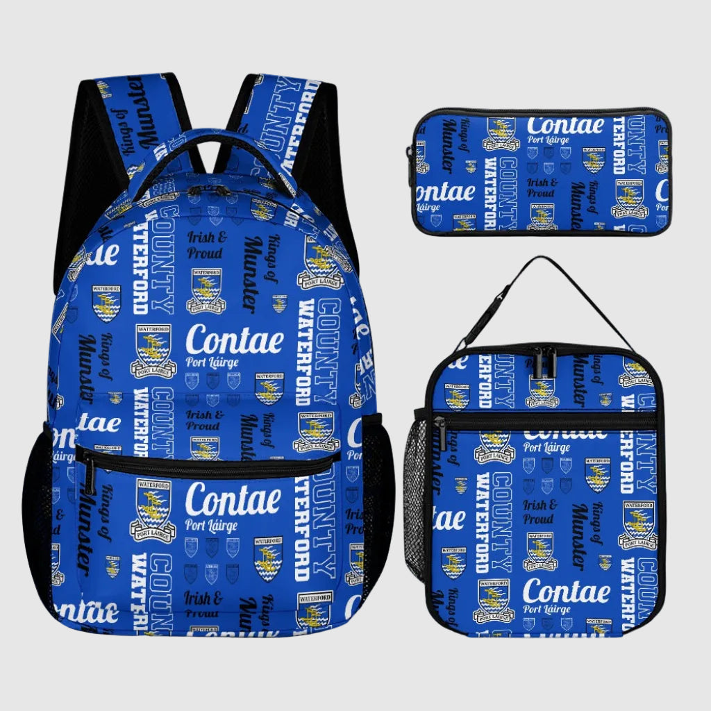 County Waterford Backpack, Lunch Bag & Pencil Case Set