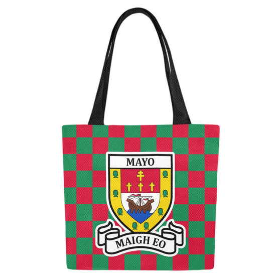 County Mayo Chequered Canvas Tote Bag Set