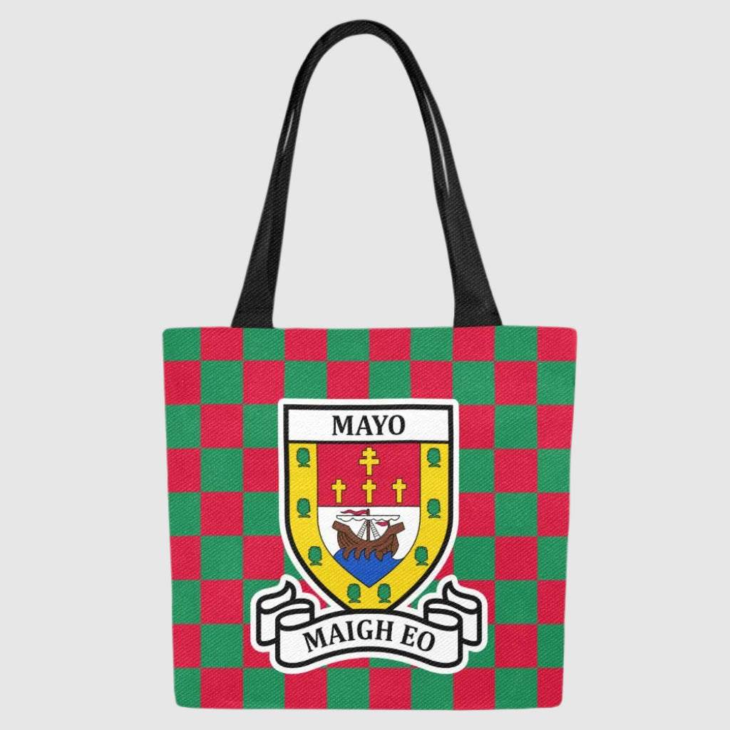 County Mayo Chequered Canvas Tote Bag Set