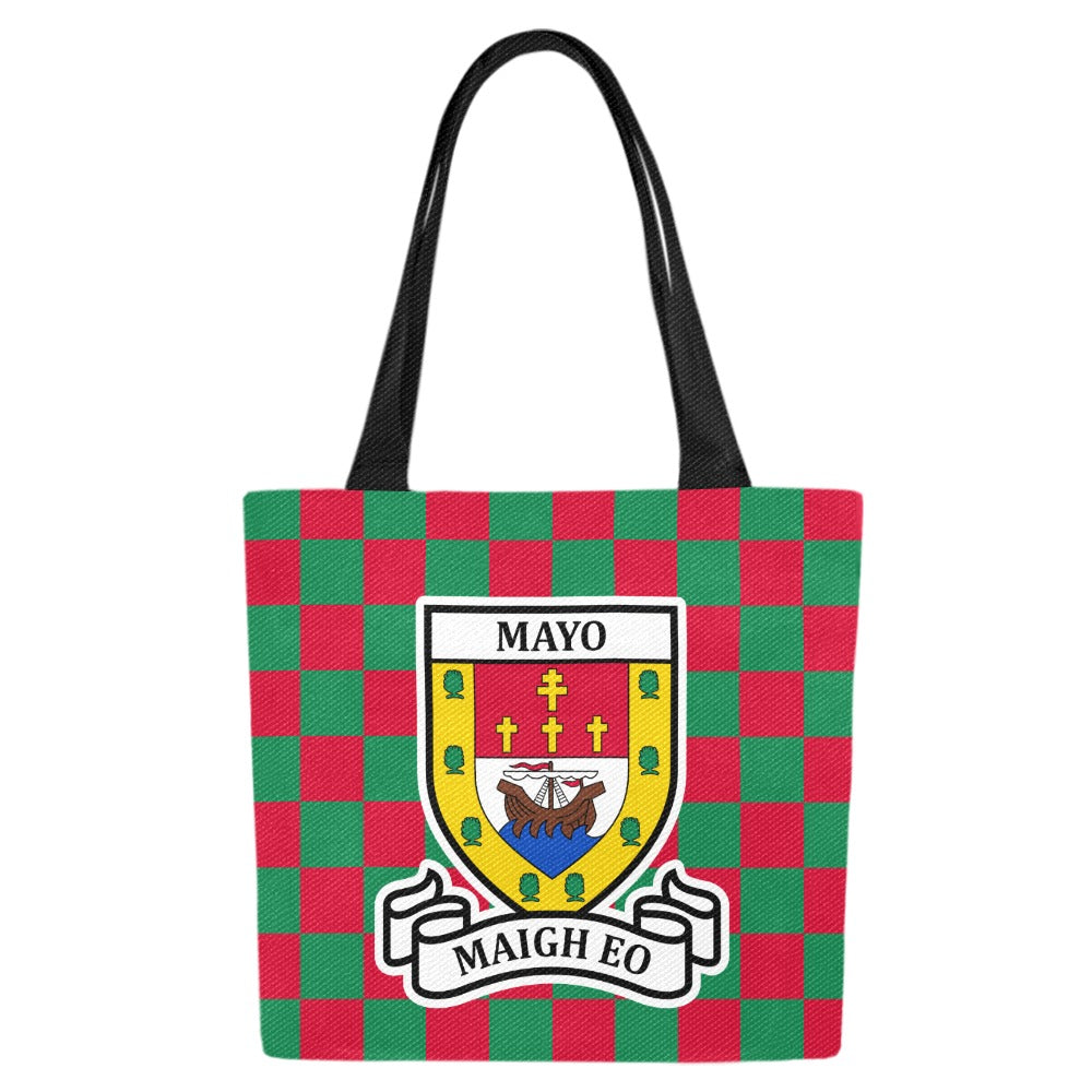 County Mayo Chequered Canvas Tote Bag Set