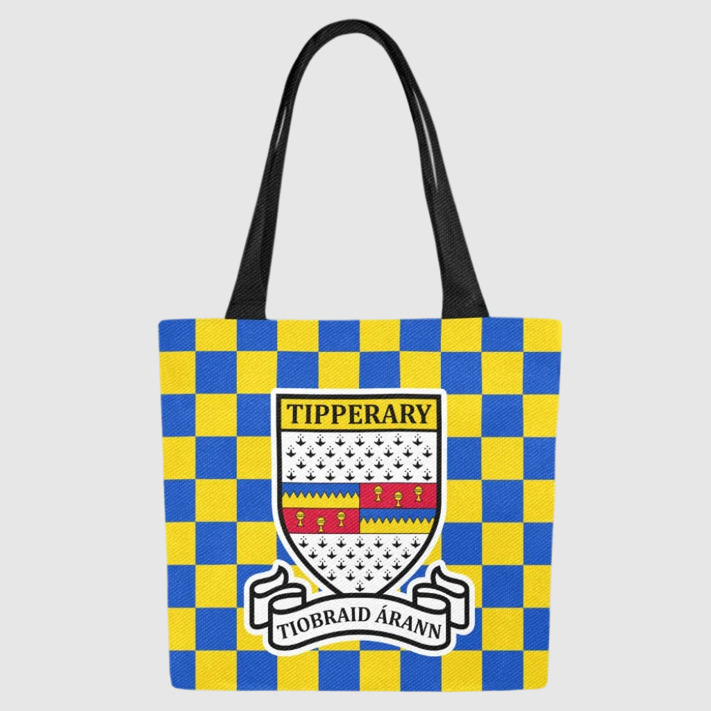 County Tipperary Chequered Canvas Tote Bag Set