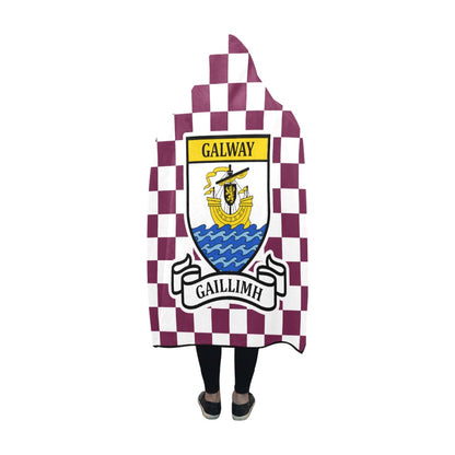 County Galway Premium Chequered Hooded Blanket