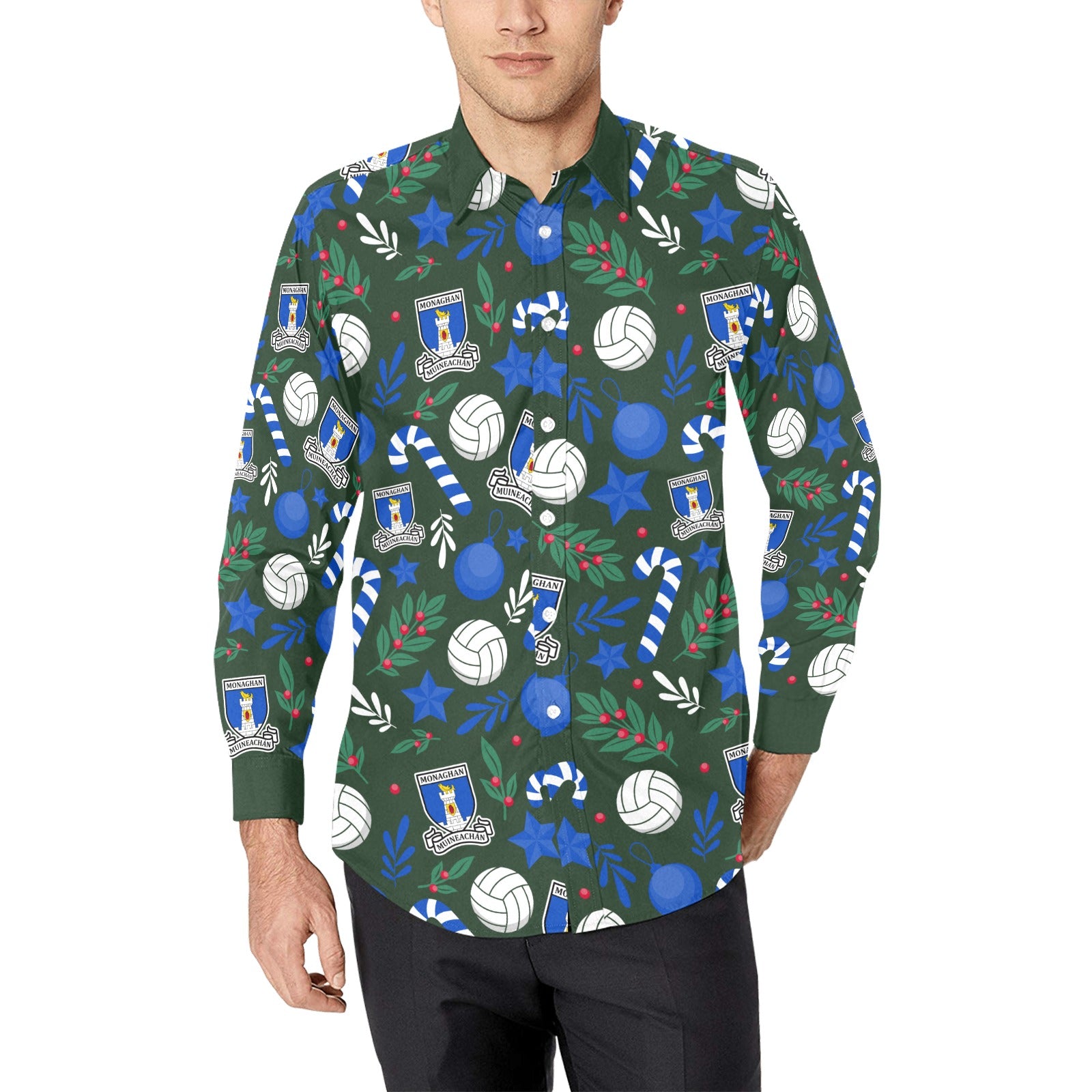 County Monaghan Christmas Button Up Shirt