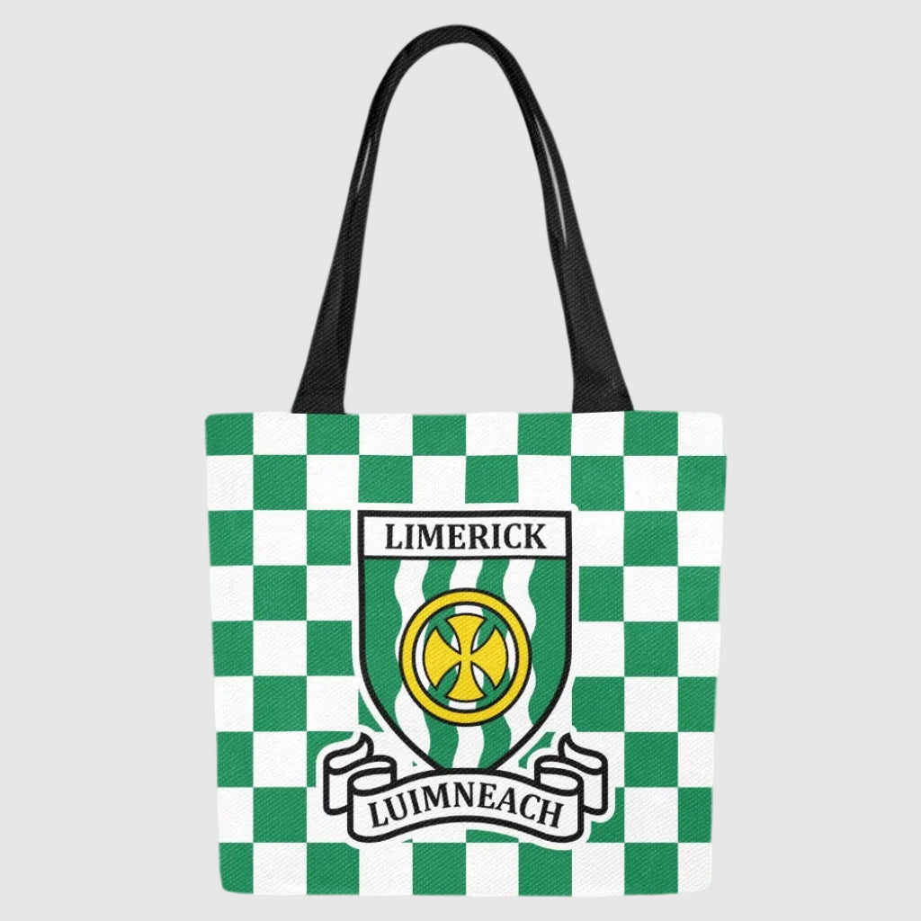 County Limerick Chequered Canvas Tote Bag Set
