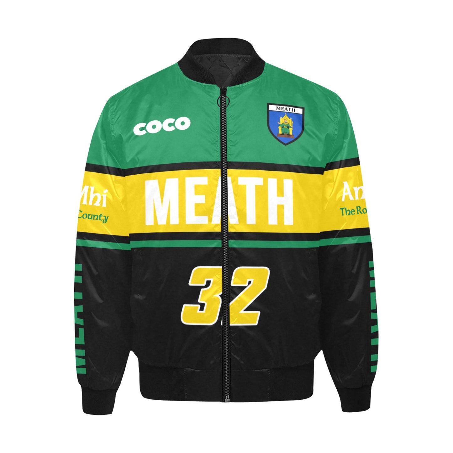 County Meath Vintage Quilted Bomber Jacket 5XL