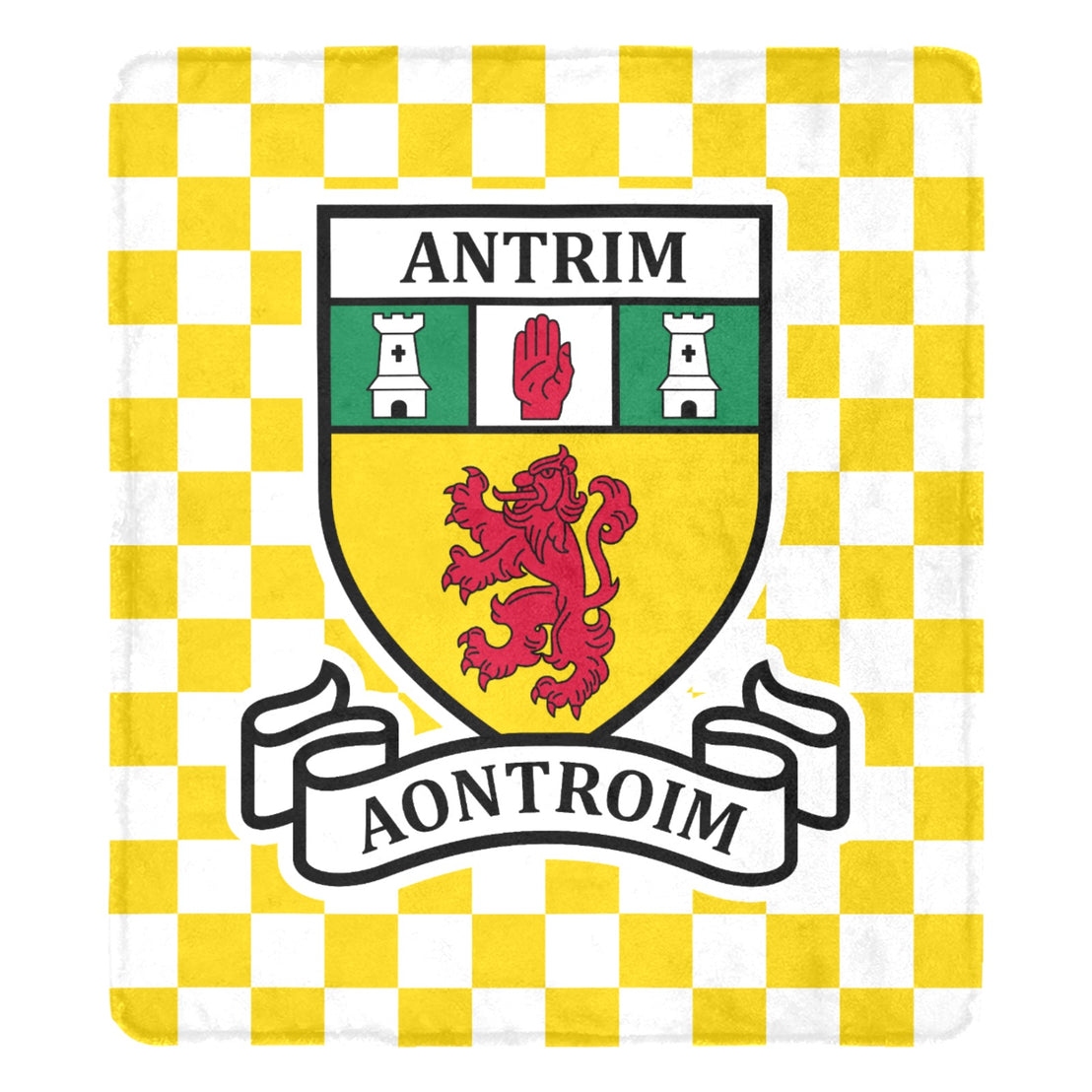 County Antrim Chequered Ultra-Soft Throw Blanket