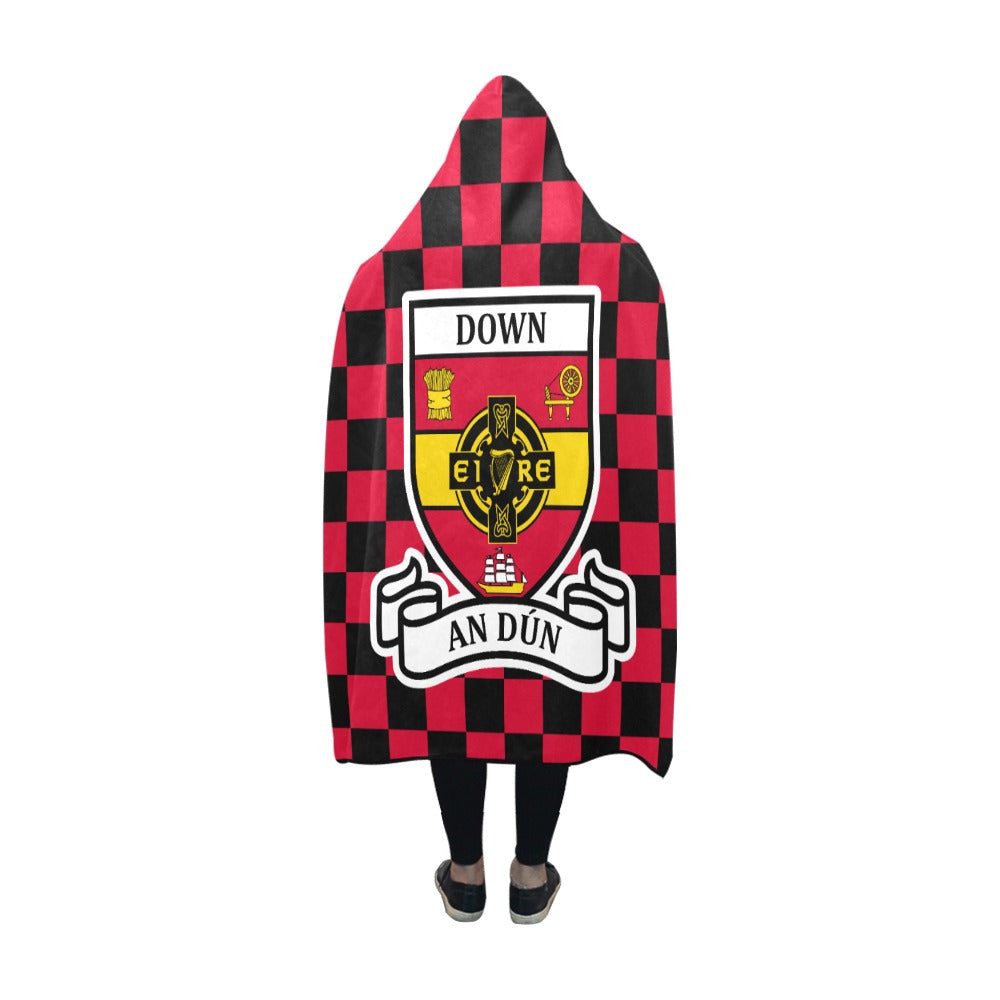 County Down Premium Chequered Hooded Blanket