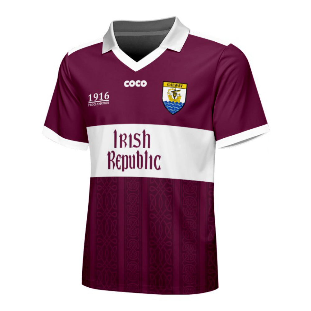 County Galway Irish Republic Jersey - Kids Age 9-10