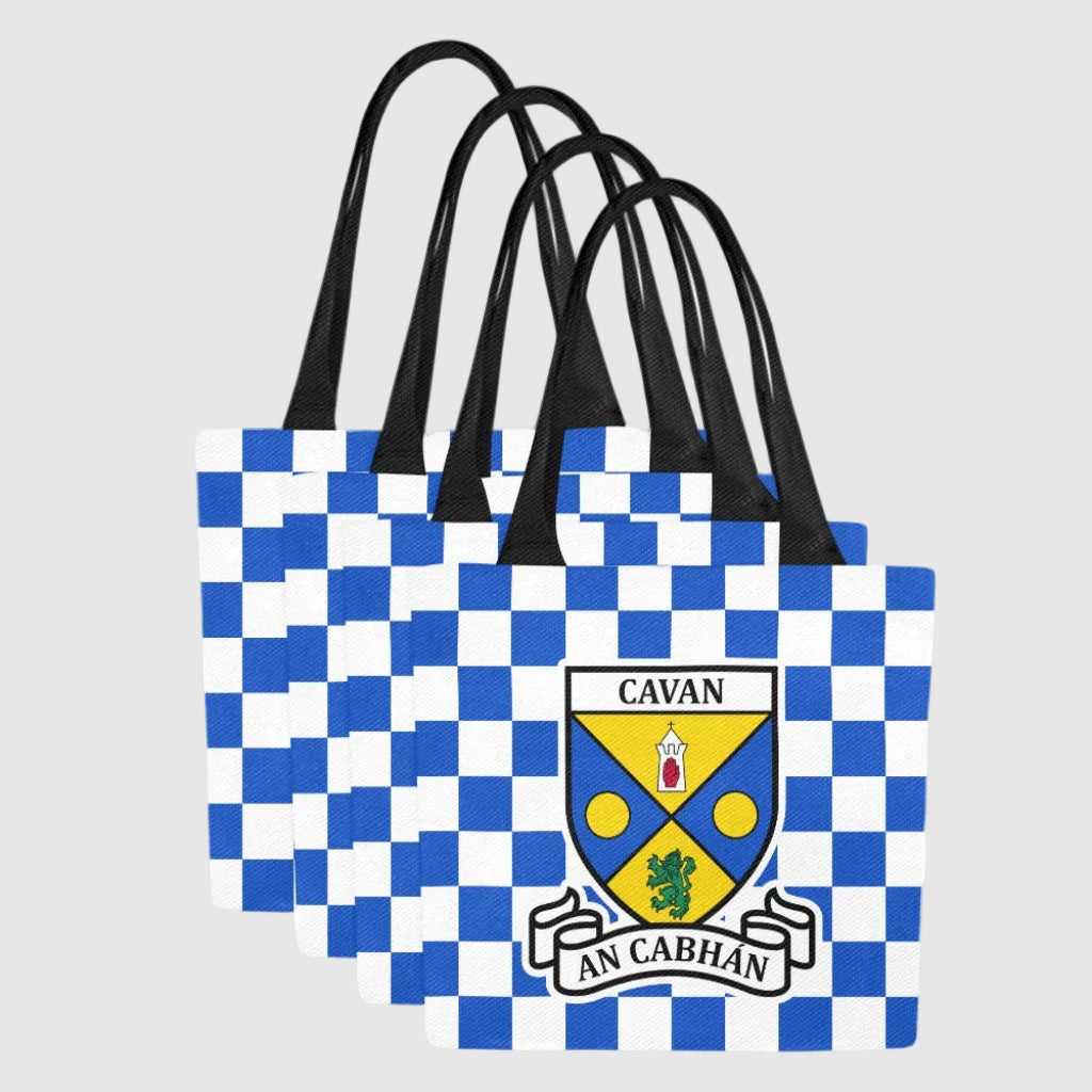County Cavan Chequered Canvas Tote Bag Set
