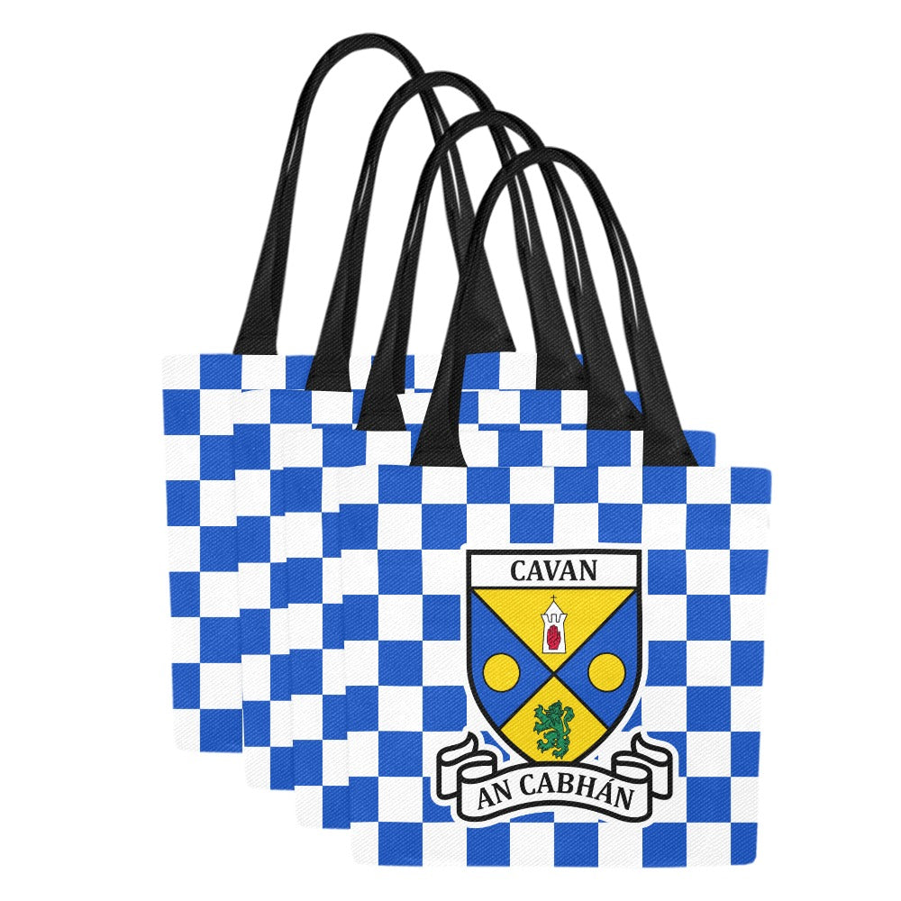 County Cavan Chequered Canvas Tote Bag Set