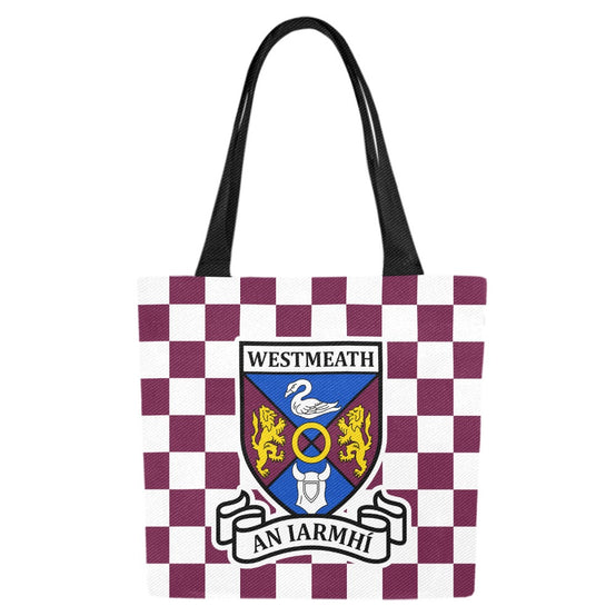 County Westmeath Chequered Canvas Tote Bag Set