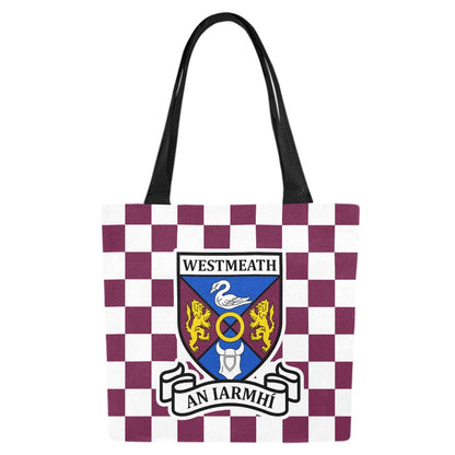 County Westmeath Chequered Canvas Tote Bag Set