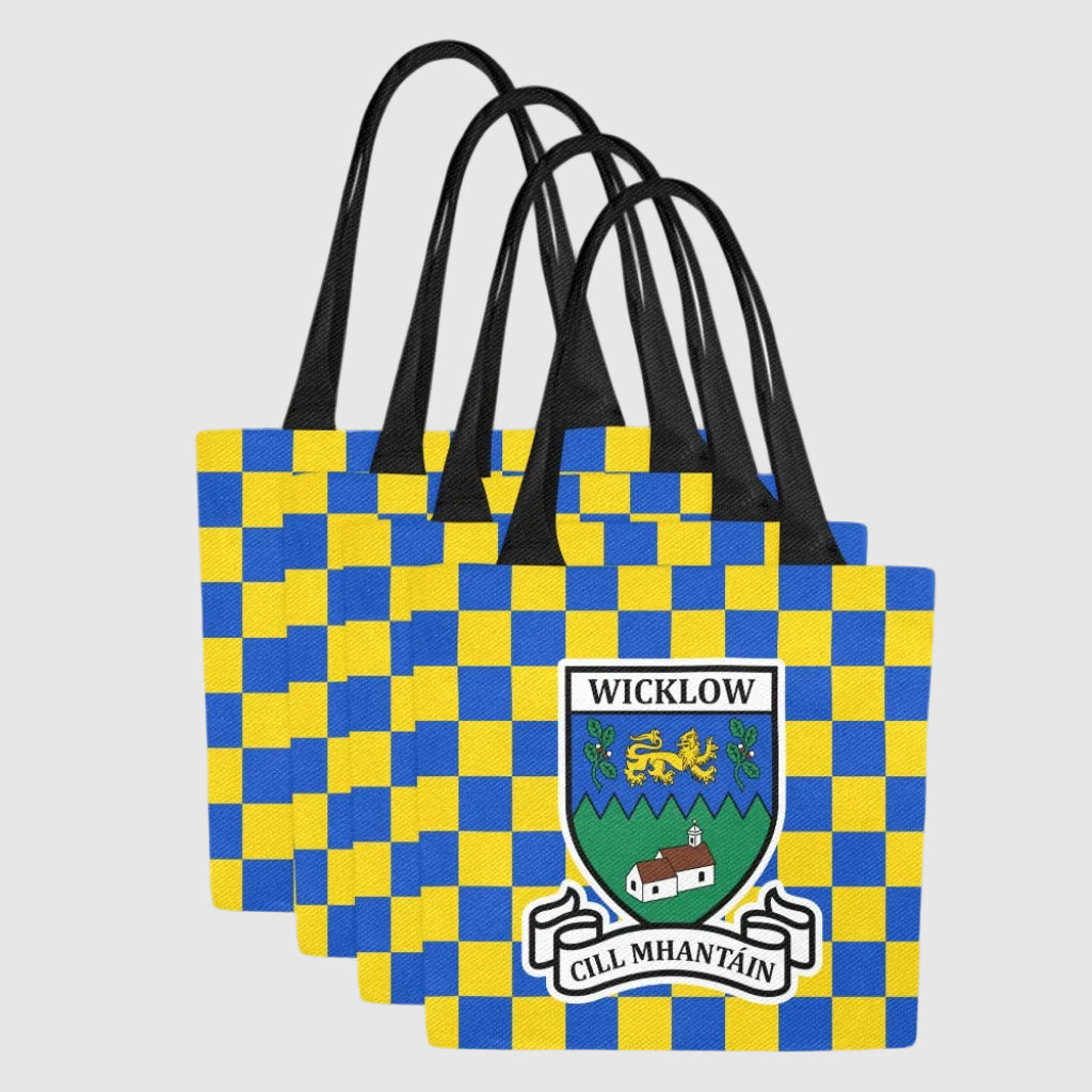 County Wicklow Chequered Canvas Tote Bag Set