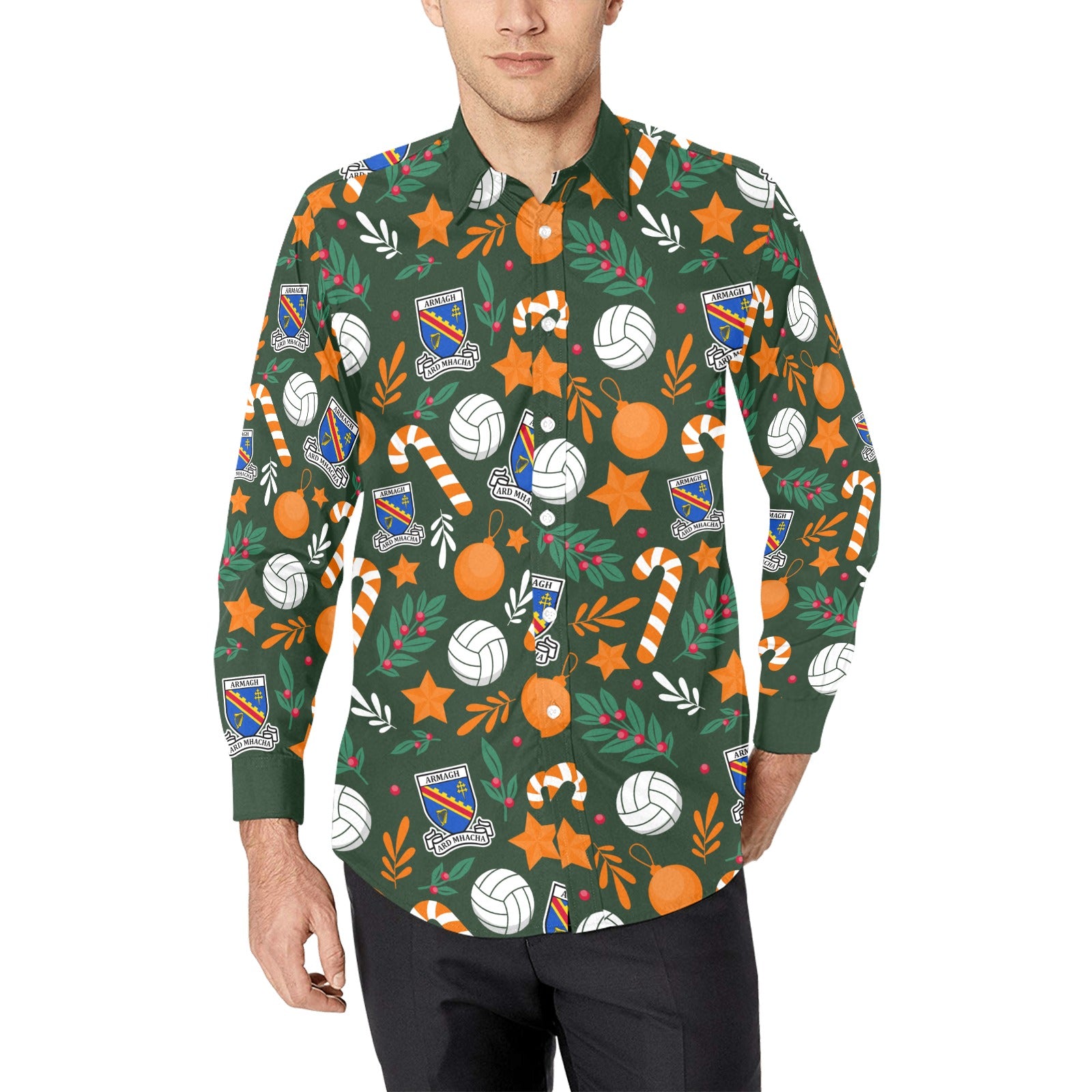 County Armagh Christmas Button Up Shirt