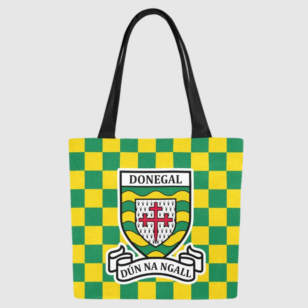 County Donegal Chequered Canvas Tote Bag Set