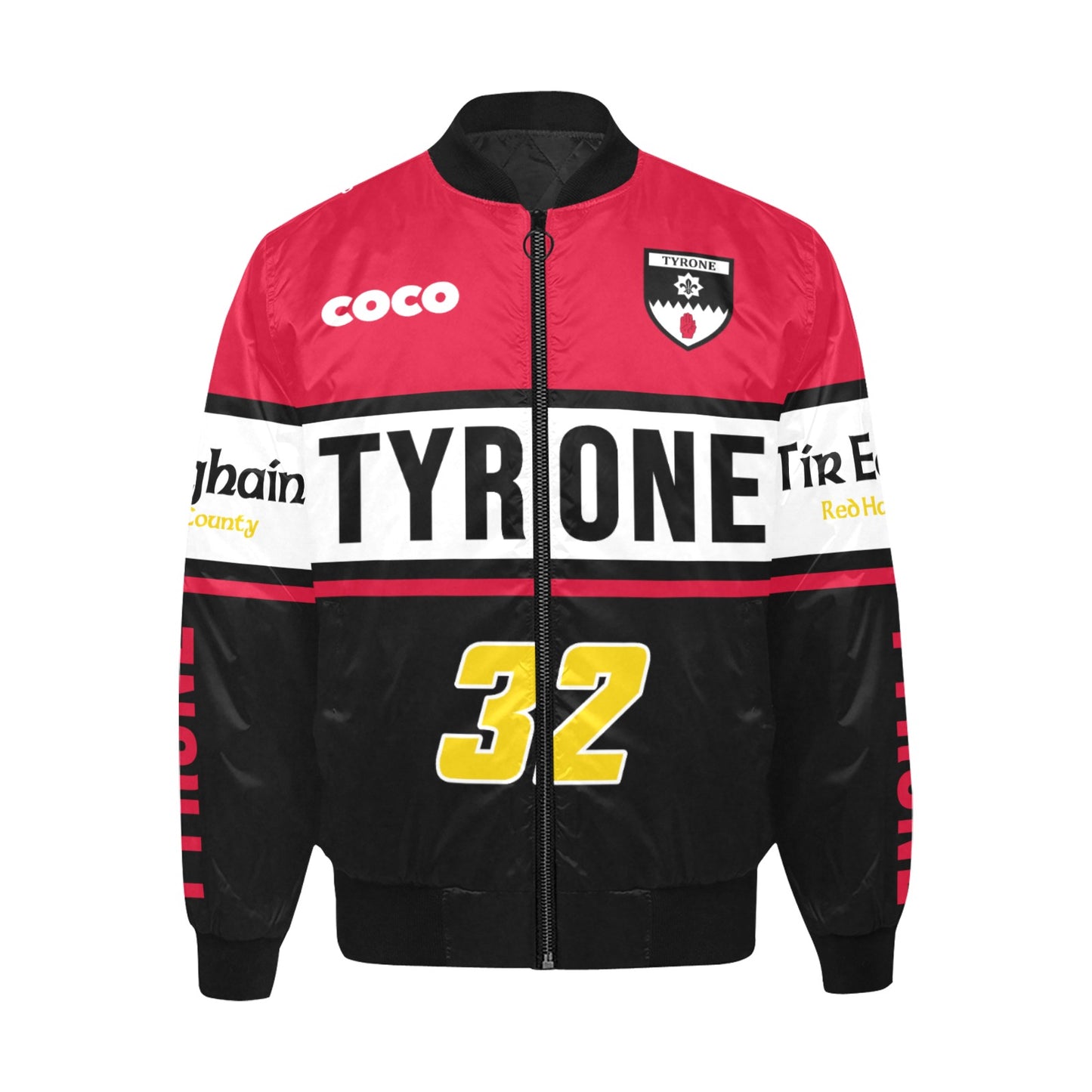 County Tyrone Vintage Quilted Bomber Jacket 5XL