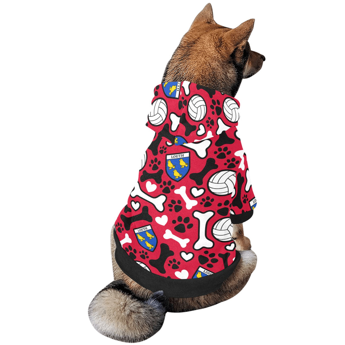 County Louth Pooch Pattern Pet Hoodie