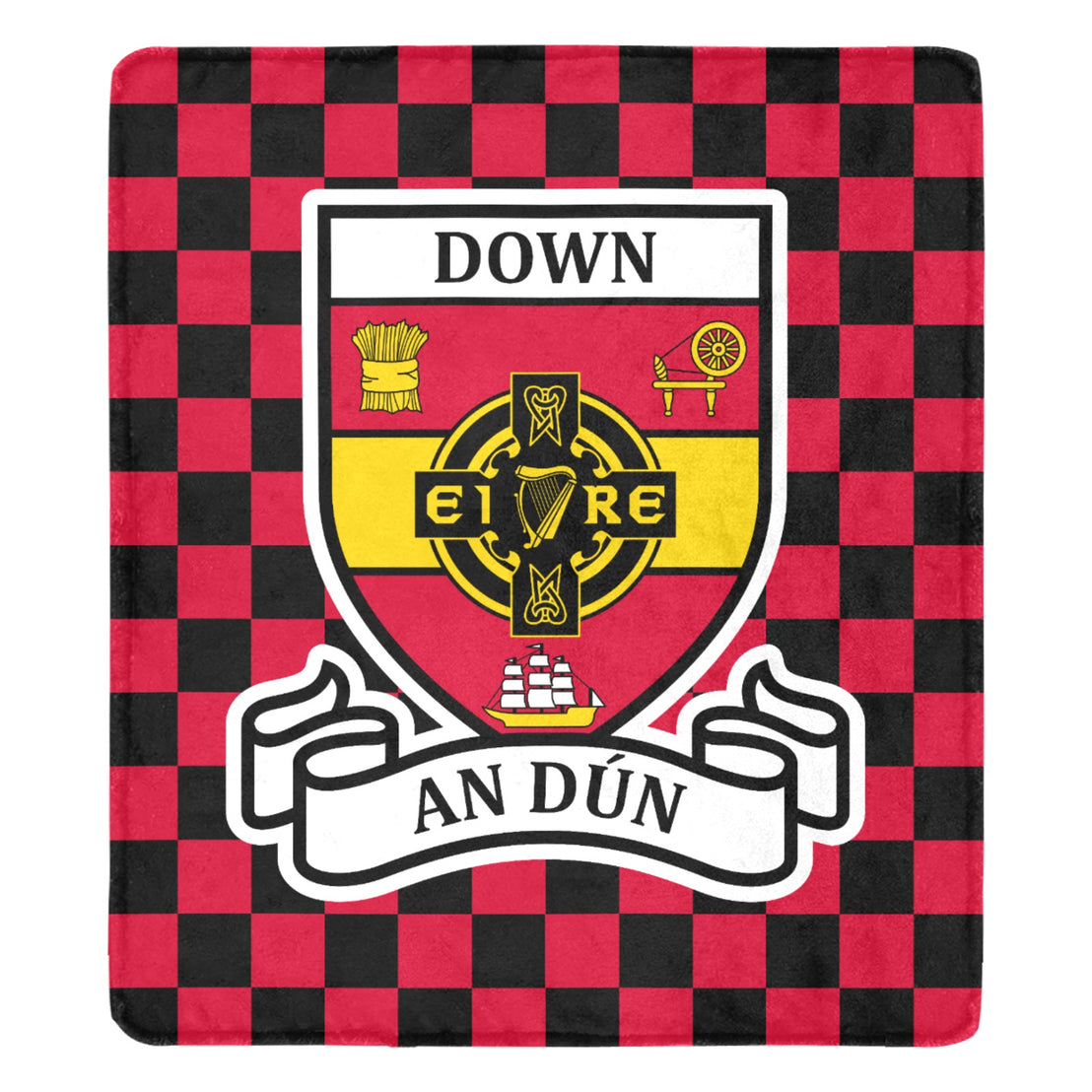 County Down Chequered Ultra-Soft Throw Blanket