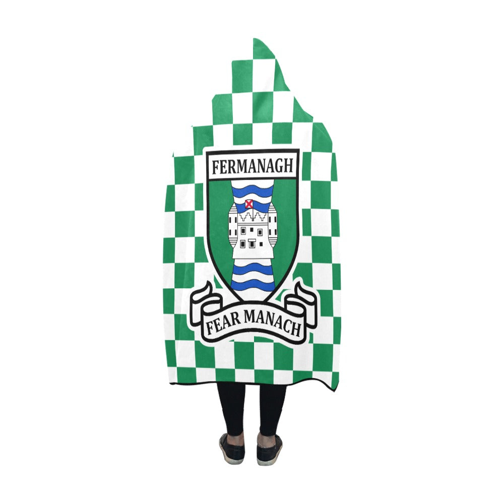 County Fermanagh Premium Chequered Hooded Blanket