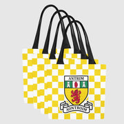County Antrim Chequered Canvas Tote Bag Set