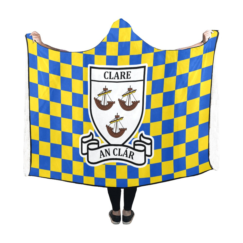 County Clare Premium Chequered Hooded Blanket