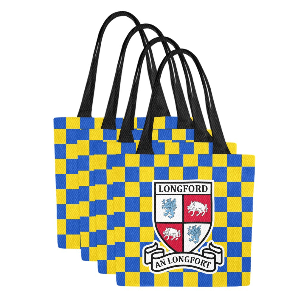 County Longford Chequered Canvas Tote Bag Set