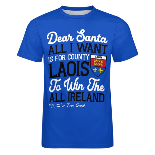 County Laois Dear Santa T-Shirt 4XL