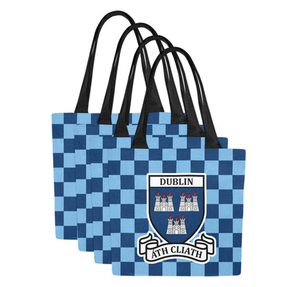 County Dublin Chequered Canvas Tote Bag Set