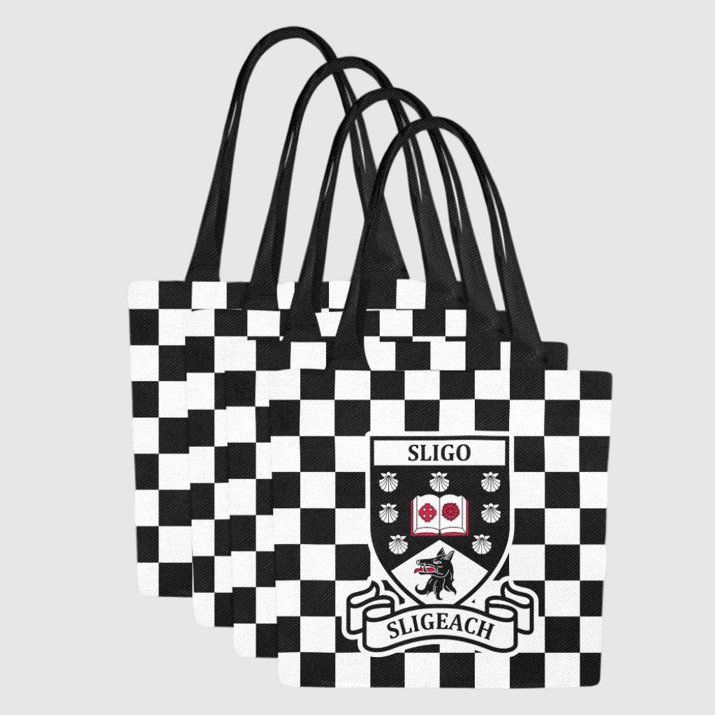 County Sligo Chequered Canvas Tote Bag Set