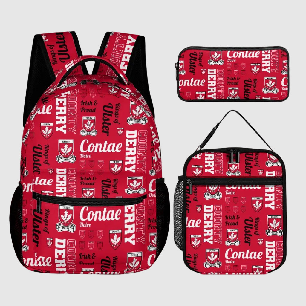 County Derry Backpack, Lunch Bag & Pencil Case Set