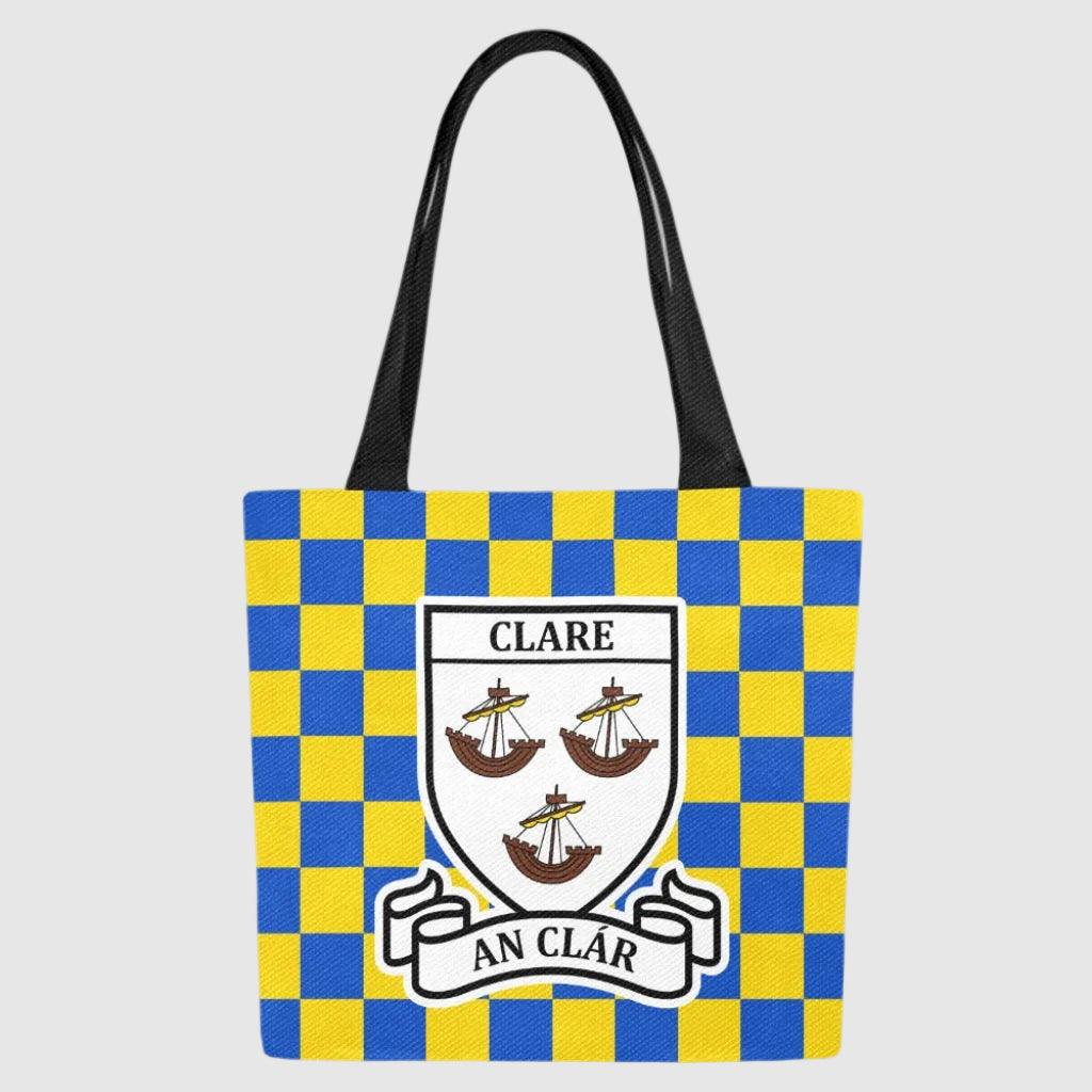 County Clare Chequered Canvas Tote Bag Set
