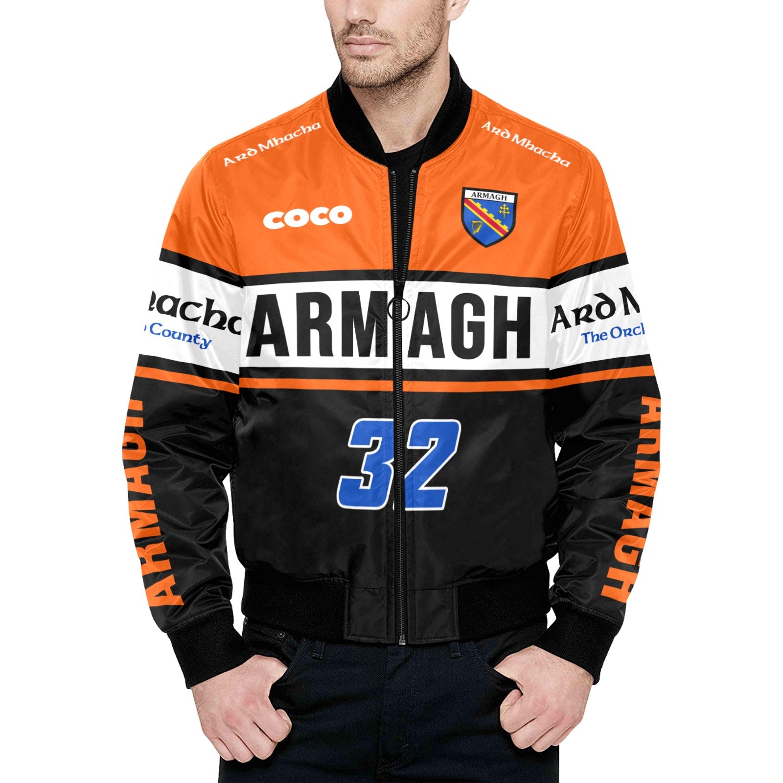 County Armagh Vintage Quilted Bomber Jacket