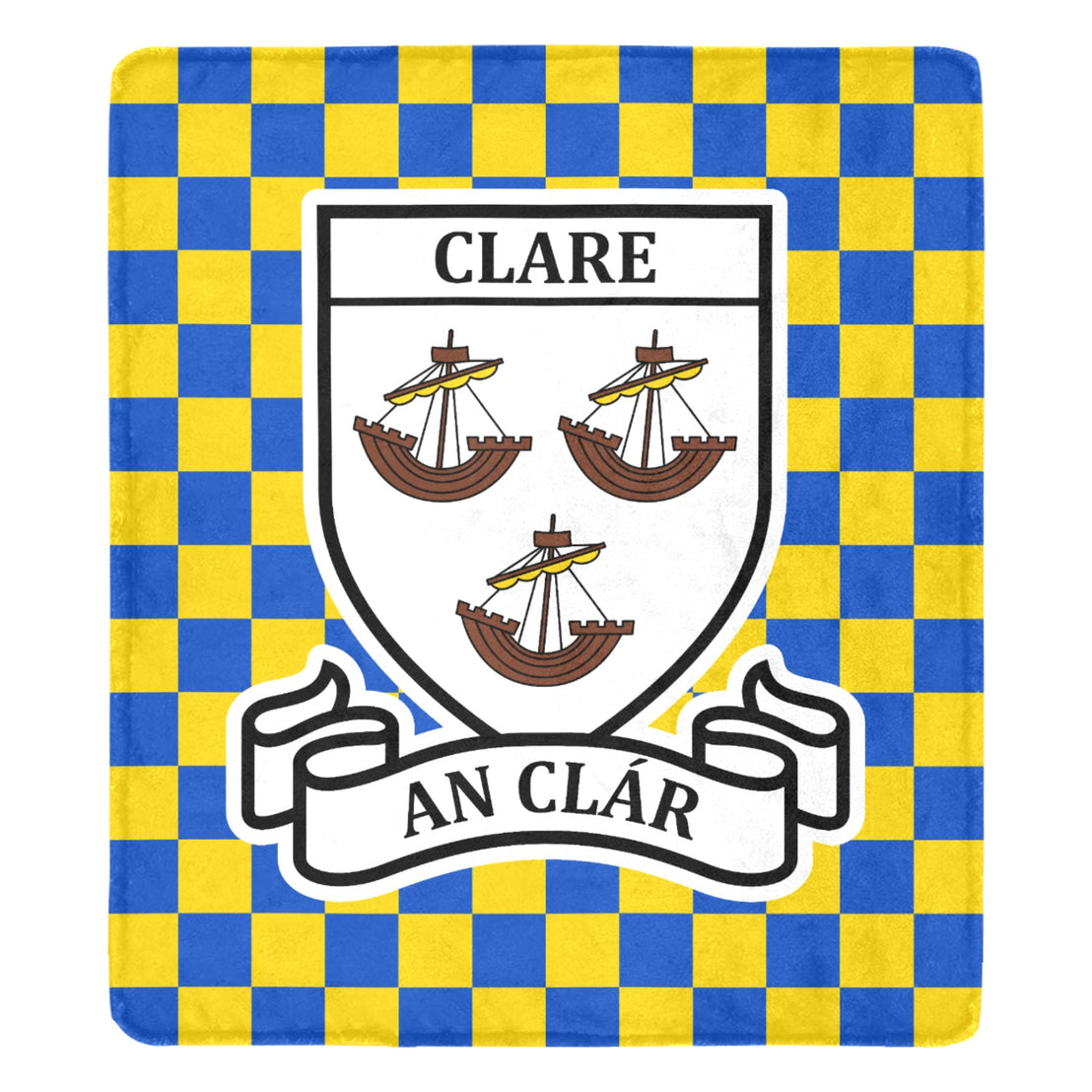 County Clare Chequered Ultra-Soft Throw Blanket