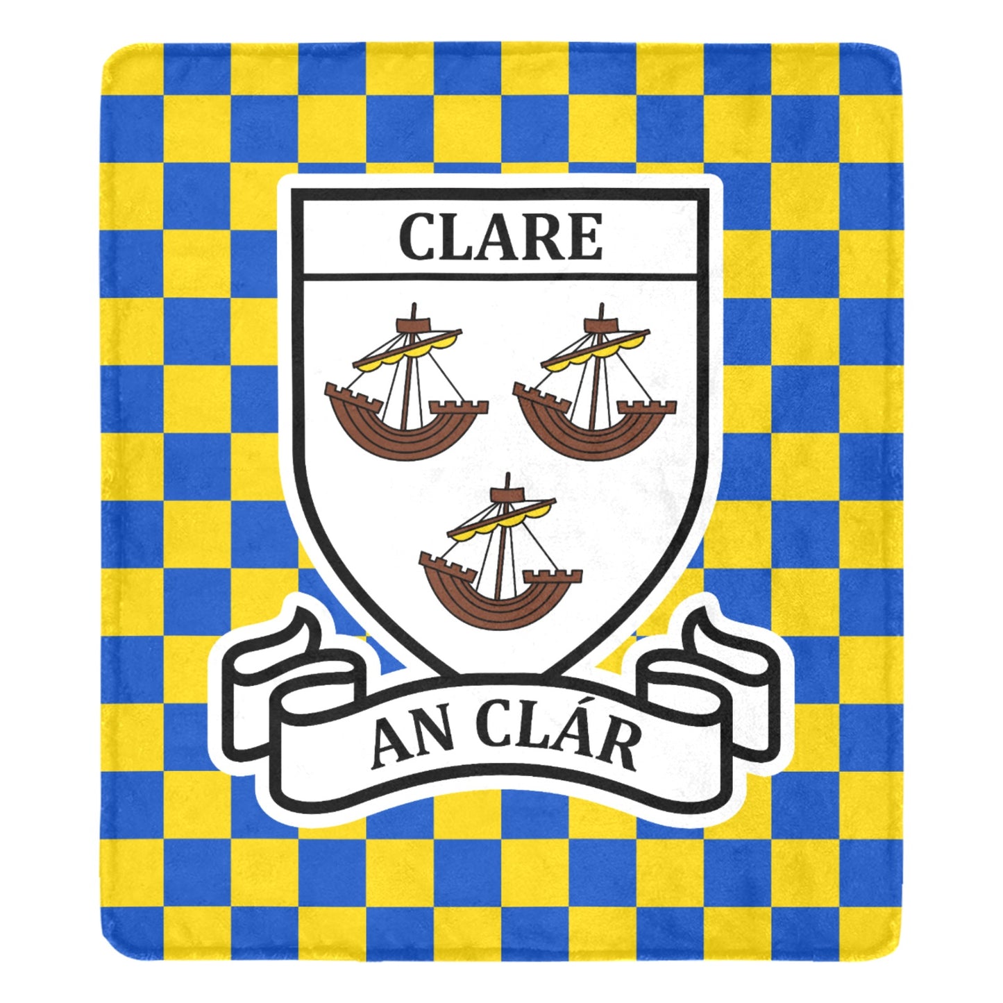 County Clare Chequered Ultra-Soft Throw Blanket
