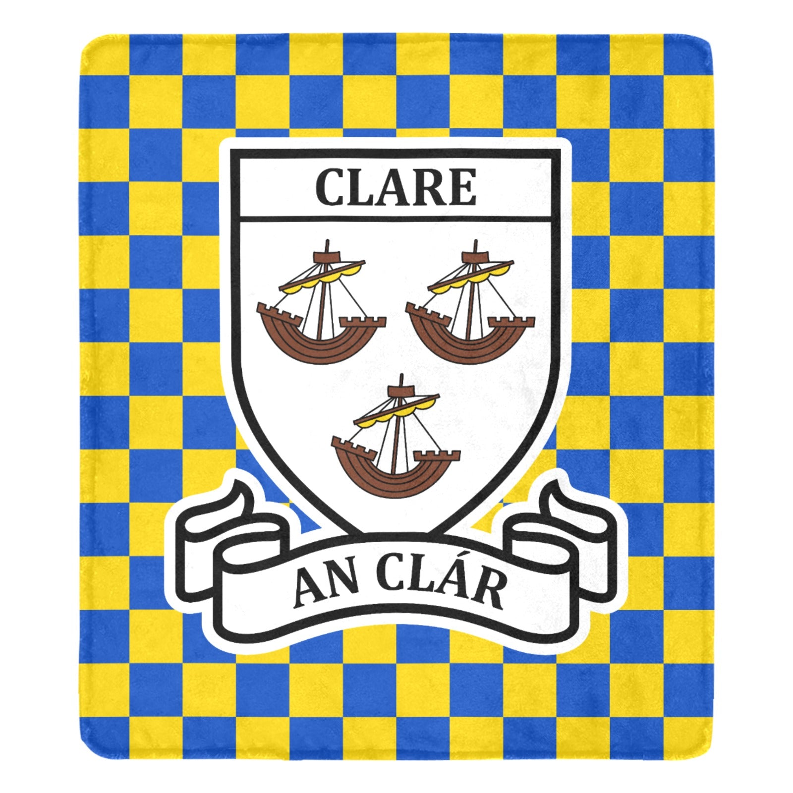 County Clare Chequered Ultra-Soft Throw Blanket