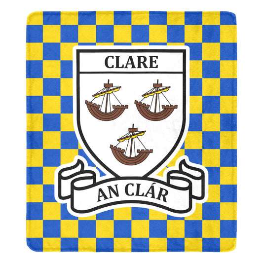 County Clare Chequered Ultra-Soft Throw Blanket