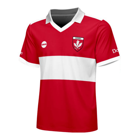 County Derry Retro Jersey Away - Kids Age 9-10